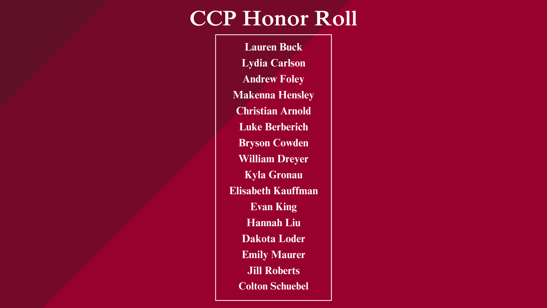 ccp honor roll